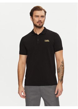 KARL LAGERFELD Polo 745088 551235 Czarny Regular Fit ze sklepu MODIVO w kategorii T-shirty męskie - zdjęcie 177612853