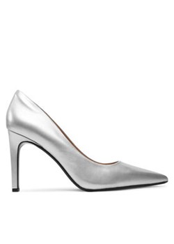 Calvin Klein Szpilki Heel Pump 90 - Met HW0HW02431 Srebrny ze sklepu MODIVO w kategorii Czółenka - zdjęcie 177614001