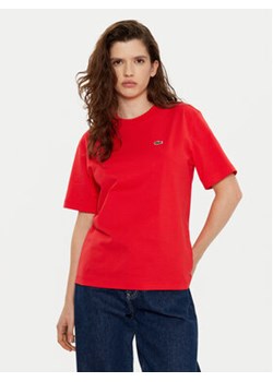 Lacoste T-Shirt TF7215 Czerwony Regular Fit ze sklepu MODIVO w kategorii Bluzki damskie - zdjęcie 177614213