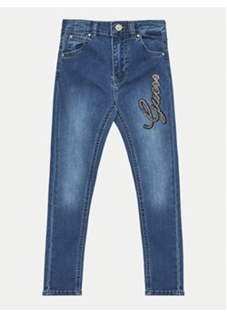 Guess Jeansy J4BA12 D4CA0 Granatowy Skinny Fit ze sklepu MODIVO w kategorii Spodnie dziewczęce - zdjęcie 177616222