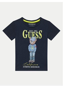 Guess T-Shirt N5RI20K8HM4 Granatowy Regular Fit ze sklepu MODIVO w kategorii T-shirty chłopięce - zdjęcie 177618074