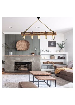 Opviq Lampa wisząca w kolorze jasnobrązowym - 100 x 16 cm ze sklepu Limango Polska w kategorii Lampy sufitowe - zdjęcie 177621171