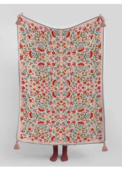 Folkifreckles Koc w kolorze jasnoróżowym ze wzorem - 170 x 130 cm ze sklepu Limango Polska w kategorii Koce i pledy - zdjęcie 177621363