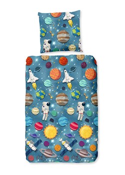 Good Morning Komplet pościeli &quot;Spaceworld&quot; w kolorze niebieskim ze wzorem ze sklepu Limango Polska w kategorii Pościel dziecięca - zdjęcie 177622023