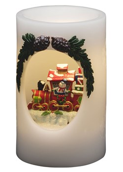 Konstsmide Świeca LED w kolorze białym ze wzorem - wys. 16 x Ø 10 cm ze sklepu Limango Polska w kategorii Świece i dyfuzory - zdjęcie 177622410