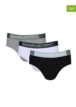 Reebok Slipy (3 pary) &quot;Gavin&quot; w kolorze czarnym, szarym i białym ze sklepu Limango Polska w kategorii Majtki męskie - zdjęcie 177622824