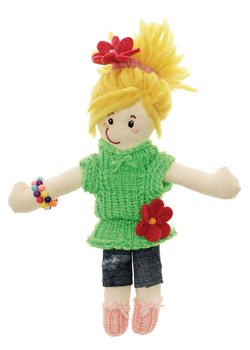 SUNNYSUE Bawełniana lalka w kolorze kremowym ze sklepu Limango Polska w kategorii Zabawki - zdjęcie 177623564