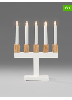 Konstsmide Lampa dekoracyjna w kolorze biało-jasnobrązowym - 22,5 x 30,2 x 8 cm ze sklepu Limango Polska w kategorii Oświetlenie - zdjęcie 177628164