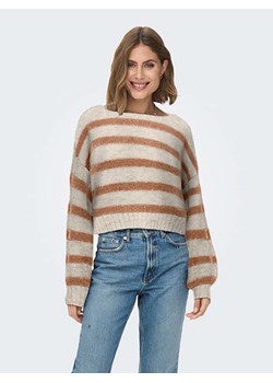 ONLY Sweter w kolorze beżowo-jasnobrązowym ze sklepu Limango Polska w kategorii Swetry damskie - zdjęcie 177631031
