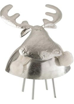 J Line Figurka dekoracyjna &quot;Deer&quot; w kolorze srebrnym - 24 x 24,5 x 21,5 cm ze sklepu Limango Polska w kategorii Dekoracje - zdjęcie 177631333