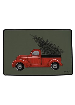 Butter Kings Wycieraczka &quot;Christmas truck&quot; w kolorze zielono-czerwonym ze sklepu Limango Polska w kategorii Dom - zdjęcie 177632374