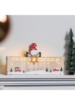 Profiline Kalendarz świąteczny LED w kolorze jasnobrązowym ze wzorem - 40 x 21 cm ze sklepu Limango Polska w kategorii Oświetlenie - zdjęcie 177633102