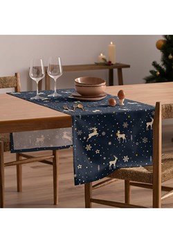 Mint Rugs Bieżnik "Christmas Deer" w kolorze granatowo-białym ze sklepu Limango Polska w kategorii Obrusy i bieżniki - zdjęcie 177633324