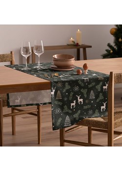 Mint Rugs Bieżnik &quot;Christmas Santa&quot; w kolorze zielono-białym ze sklepu Limango Polska w kategorii Obrusy i bieżniki - zdjęcie 177633340