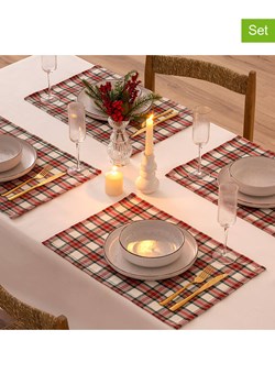 Mint Rugs Podkładki stołowe (2 szt.) w kolorze biało-czerwonym - 50 x 40 cm ze sklepu Limango Polska w kategorii Podkładki na stół - zdjęcie 177633352