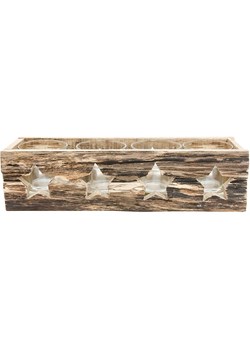 CHAKS Świecznik w kolorze jasnobrązowym - 37 x 11,5 x 10 cm ze sklepu Limango Polska w kategorii Świeczniki - zdjęcie 177633434