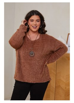 Curvy Lady Sweter w kolorze jasnobrązowym ze sklepu Limango Polska w kategorii Swetry damskie - zdjęcie 177634202