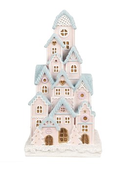 Clayre &amp; Eef Dekoracja LED w kolorze jasnoróżowo-błękitnym - 13 x 26 x 13 cm ze sklepu Limango Polska w kategorii Dekoracje - zdjęcie 177634700