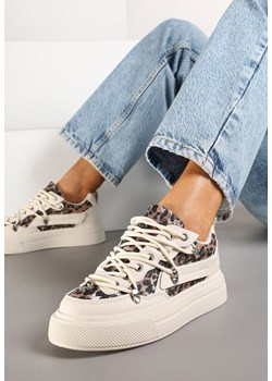 Beżowe Sneakersy ze Wzorem w Panterkę Doridi ze sklepu renee.pl w kategorii Buty sportowe damskie - zdjęcie 177653984