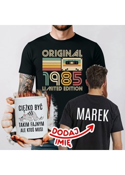 Męska koszulka na 40 URODZINY - ORIGINAL 1985 - ZESTAW KOSZULKA Z KUBKIEM ze sklepu Time For Fashion w kategorii T-shirty męskie - zdjęcie 177659924