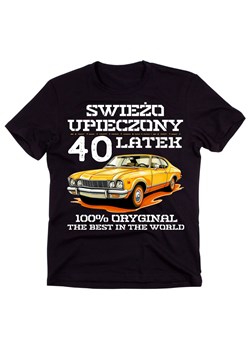 MĘSKA Koszulka na 40 URODZINY ŚWIEŻO UPIECZONY 40 LATEK ze sklepu Time For Fashion w kategorii T-shirty męskie - zdjęcie 177659970