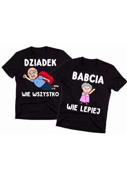 ZESTAW KOSZULEK DLA BABCI I DZIADKA - DZIADEK WIE WSZYSTKO - BABCIA WIE LEPIEJ ze sklepu Time For Fashion w kategorii Kubki - zdjęcie 177659980