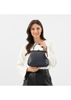 Wojas Skórzana Granatowa Torebka Typu Frame Bag ze sklepu Wojas w kategorii Listonoszki - zdjęcie 177663942
