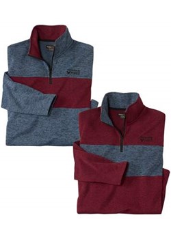 Zestaw 2 bluz z melanżowego moltonu z suwakiem ze sklepu Atlas For Men w kategorii Bluzy męskie - zdjęcie 177673722