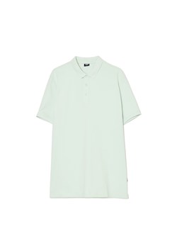 Cropp - Gładka koszulka polo - niebieski ze sklepu Cropp w kategorii T-shirty męskie - zdjęcie 177701311