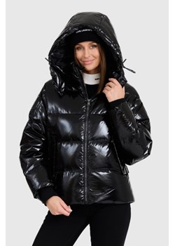 KARL LAGERFELD Czarna damska kurtka Hooded Down Jacket, Rozmiar S ze sklepu outfit.pl w kategorii Kurtki damskie - zdjęcie 177705740