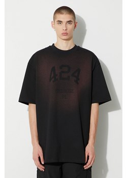 424 t-shirt bawełniany męski kolor czarny z nadrukiem 35424M182S3T 236511 ze sklepu ANSWEAR.com w kategorii T-shirty męskie - zdjęcie 177730051