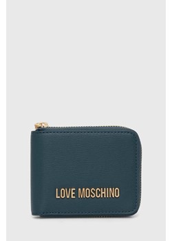 Love Moschino portfel damski kolor zielony JC5639PP1LLD0000 ze sklepu ANSWEAR.com w kategorii Portfele damskie - zdjęcie 177743432