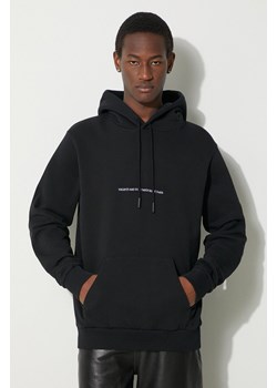 Marcelo Burlon bluza bawełniana Party Quote Regular Hoodie męska kolor czarny z kapturem z aplikacją CMBB007S24FLE0051001 ze sklepu ANSWEAR.com w kategorii Bluzy męskie - zdjęcie 177749450