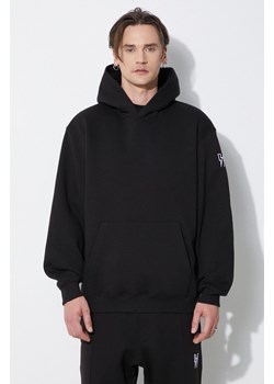 Neil Barrett bluza Easy Drop Shoulder Double Bolts Hoodie męska kolor czarny z kapturem gładka MY72212R-Y514-001N ze sklepu ANSWEAR.com w kategorii Bluzy męskie - zdjęcie 177749523