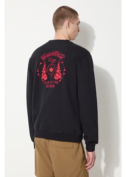 Maharishi bluza bawełniana Dragon Anniversary Crew Sweat męska kolor czarny z aplikacją 1267.BLACK ze sklepu ANSWEAR.com w kategorii Bluzy męskie - zdjęcie 177749540