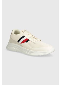 Tommy Hilfiger sneakersy MODERN RUNNER PREMIUM KNIT kolor beżowy FM0FM05135 ze sklepu ANSWEAR.com w kategorii Buty sportowe męskie - zdjęcie 177750122