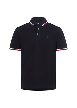 Jack & Jones Męska koszulka polo Mężczyźni Bawełna granatowy jednolity ze sklepu vangraaf w kategorii T-shirty męskie - zdjęcie 177787820