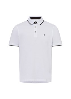 Jack & Jones Męska koszulka polo Mężczyźni Bawełna biały jednolity ze sklepu vangraaf w kategorii T-shirty męskie - zdjęcie 177787821