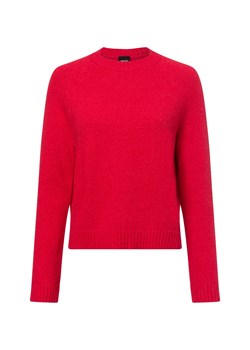 BOSS Sweter damski z dodatkiem alpaki Kobiety Wełna czerwony jednolity ze sklepu vangraaf w kategorii Swetry damskie - zdjęcie 177787874