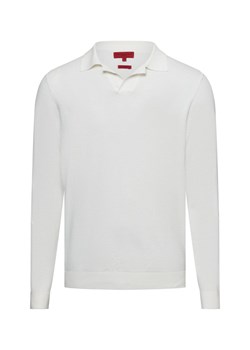 Finshley & Harding Sweter męski Mężczyźni Bawełna écru jednolity ze sklepu vangraaf w kategorii Swetry męskie - zdjęcie 177788012