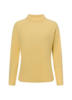 Marie Lund Damski sweter z wełny merynosów Kobiety Wełna merino żółty jednolity ze sklepu vangraaf w kategorii Swetry damskie - zdjęcie 177788060