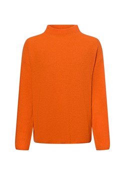 Marie Lund Damski sweter z wełny merynosów Kobiety Wełna merino pomarańczowy jednolity ze sklepu vangraaf w kategorii Swetry damskie - zdjęcie 177788061