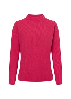Marie Lund Damski sweter z wełny merynosów Kobiety Wełna merino wyrazisty róż jednolity ze sklepu vangraaf w kategorii Swetry damskie - zdjęcie 177788062