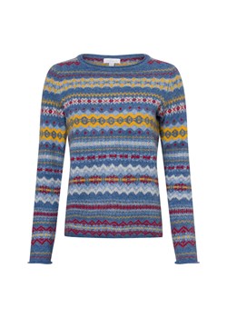 brookshire Sweter damski z dzianiny Kobiety Wełna niebieski wzorzysty ze sklepu vangraaf w kategorii Swetry damskie - zdjęcie 177788091