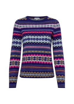 brookshire Sweter damski z dzianiny Kobiety Wełna błękit królewski wzorzysty ze sklepu vangraaf w kategorii Swetry damskie - zdjęcie 177788092