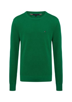 Tommy Hilfiger Męski sweter Mężczyźni Bawełna trawiasty jednolity ze sklepu vangraaf w kategorii Swetry męskie - zdjęcie 177788264