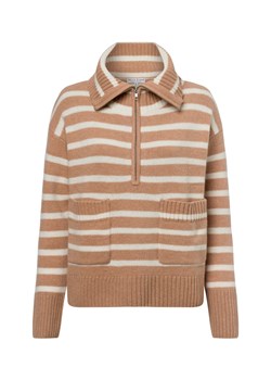Marie Lund Sweter damski z dzianiny Kobiety Wełna wielbłądzi w paski ze sklepu vangraaf w kategorii Swetry damskie - zdjęcie 177788313