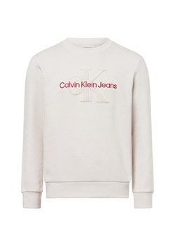 Calvin Klein Jeans Bluza męska Mężczyźni beżowy jednolity ze sklepu vangraaf w kategorii Bluzy męskie - zdjęcie 177788333