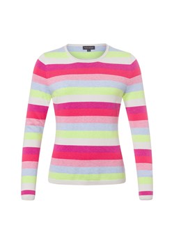 Franco Callegari Damski sweter z dzianiny z zawartością kaszmiru Kobiety Bawełna błękit królewski w paski ze sklepu vangraaf w kategorii Swetry damskie - zdjęcie 177788414