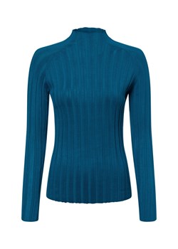 Marie Lund Sweter damski z dzianiny Kobiety wiskoza petrol jednolity ze sklepu vangraaf w kategorii Swetry damskie - zdjęcie 177788492